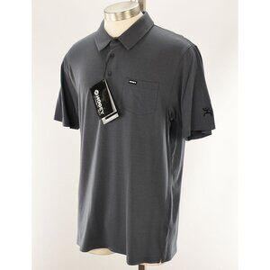 Hooey Mens Gray Cowboy Golf Pocket Hot Shot Polo Shirt Bamboo Cotton Blend XL